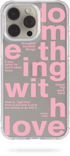 Чохол Oriental case iPhone 14 прозорий силіконовий протиударний With Love Pink (11.37) pr_0050505  купити в інтернет-магазині Oriental Case в Києві від українського бренду Orientalcase ✅