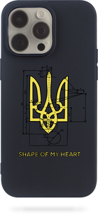 Oriental case iPhone 14 pro max black silicone case Shape Of My Heart (19.37) pr_0048297  in the online store Oriental Case in Kyiv from the Ukrainian brand Orientalcase ✅