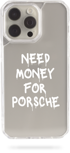 Oriental case iPhone 14 pro max transparent plastic EVO case Need Money For PORSCHE White (31.8.2) pr_0047247  in the online store Oriental Case in Kyiv from the Ukrainian brand Orientalcase ✅