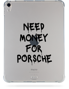 Чохол накладка Oriental case iPad Air 13 (2024/2025) прозорий (with Pencil holder) Need Money For PORSCHE Black (31.8) pr_0080671  купити в інтернет-магазині Oriental Case в Києві від українського бренду Orientalcase ✅