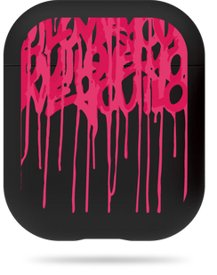Чохол Oriental case чорний матовий силіконовий для AirPods 1/2 Graffiti Spring Pink (3.6) pr_0065676  купити в інтернет-магазині Oriental Case в Києві від українського бренду Orientalcase ✅