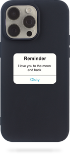 Чохол Oriental case iPhone 15 чорний силіконовий Love Reminder (17.2) pr_0046500  купити в інтернет-магазині Oriental Case в Києві від українського бренду Orientalcase ✅