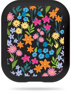 Чохол Oriental case чорний матовий силіконовий для AirPods 1/2 Flowers Spring (1.16) pr_0065694  купити в інтернет-магазині Oriental Case в Києві від українського бренду Orientalcase ✅