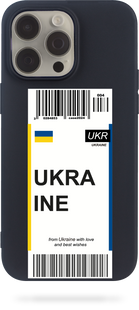 Чохол Oriental case iPhone 14 pro max чорний силіконовий Ticket Ukraine (14.1) pr_0048316  купити в інтернет-магазині Oriental Case в Києві від українського бренду Orientalcase ✅