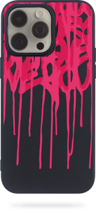 Oriental case iPhone 12 Pro Max black silicone case Graffiti Spring Pink (3.6) pr_0059296  in the online store Oriental Case in Kyiv from the Ukrainian brand Orientalcase ✅