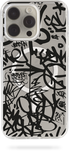 Чохол Oriental case iPhone 13 прозорий MagSafe Graffiti Black (3.1) pr_0056105  купити в інтернет-магазині Oriental Case в Києві від українського бренду Orientalcase ✅