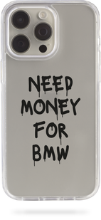 Чохол Oriental case iPhone 14 pro max прозорий пластиковий ROCK Need Money For BMW Black (31.1) pr_0047816  купити в інтернет-магазині Oriental Case в Києві від українського бренду Orientalcase ✅