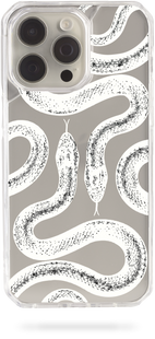 Чохол Oriental case iPhone 15 прозорий пластиковий EVO Twice Snakes White (8.12.1) pr_0045503  купити в інтернет-магазині Oriental Case в Києві від українського бренду Orientalcase ✅