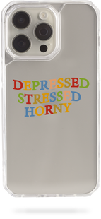 Чохол Oriental case iPhone 16 Pro прозорий пластиковий EVO Depressed (11.1) pr_0073212  купити в інтернет-магазині Oriental Case в Києві від українського бренду Orientalcase ✅