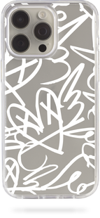 Oriental case iPhone 13 mini transparent plastic ROCK case Graffiti Love 2.0 White (3.2) pr_0061825  in the online store Oriental Case in Kyiv from the Ukrainian brand Orientalcase ✅