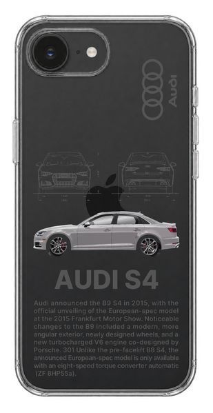 Oriental case iPhone 16e / 17e black silicone case Audi S4 (33.4) pr_0074465_16e17e in the online store Oriental Case in Kyiv from the Ukrainian brand Orientalcase ✅