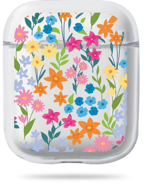 Чохол Oriental case прозорий силіконовий для AirPods 1/2 Flowers Spring (1.16) pr_0065645  купити в інтернет-магазині Oriental Case в Києві від українського бренду Orientalcase ✅