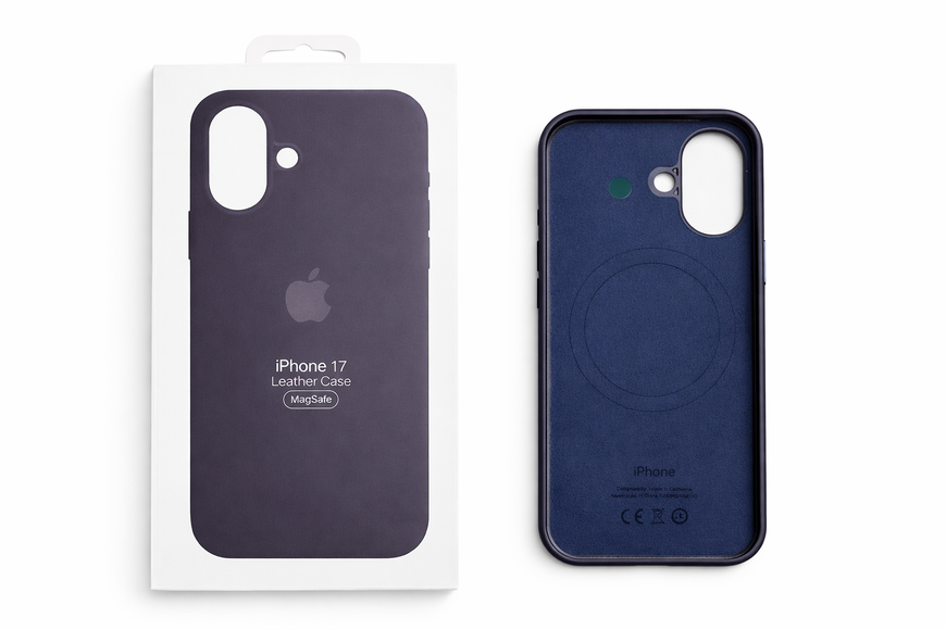 Leather Case Magnetic Midnight Blue for iPhone 17 pr_2000005 in the online store Oriental Case in Kyiv from the Ukrainian brand Orientalcase ✅