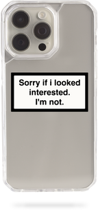 Чохол Oriental case iPhone 14 прозорий пластиковий EVO Sorry If I Looked (10.3) pr_0050820  купити в інтернет-магазині Oriental Case в Києві від українського бренду Orientalcase ✅