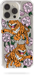 Чохол Oriental case iPhone 13 Pro Max прозорий пластиковий EVO Animals Tigers With Flowers (8.4) pr_0052558  купити в інтернет-магазині Oriental Case в Києві від українського бренду Orientalcase ✅