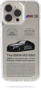 Чохол Oriental case iPhone 16 Pro прозорий пластиковий EVO BMW M3 (33.2) pr_0073335  купити в інтернет-магазині Oriental Case в Києві від українського бренду Orientalcase ✅