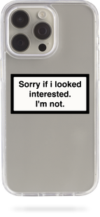 Чохол Oriental case iPhone 14 pro max прозорий пластиковий ROCK Sorry If I Looked (10.3) pr_0047968  купити в інтернет-магазині Oriental Case в Києві від українського бренду Orientalcase ✅
