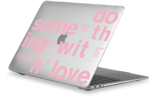 Oriental case transparent MacBook Air 13 (2010-2017) With Love Pink (11.37) pr_0065098  in the online store Oriental Case in Kyiv from the Ukrainian brand Orientalcase ✅