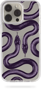 Чохол Oriental case iPhone 13 pro прозорий пластиковий ROCK Twice Snakes Deep Purple (8.12.2) pr_0054695  купити в інтернет-магазині Oriental Case в Києві від українського бренду Orientalcase ✅