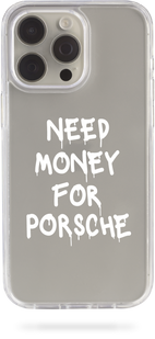Oriental case iPhone 15 pro transparent plastic ROCK case Need Money For PORSCHE White (31.8.2) pr_0042675  in the online store Oriental Case in Kyiv from the Ukrainian brand Orientalcase ✅
