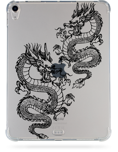 Чохол накладка Oriental case iPad Air 11 (2024/2025) прозорий (with Pencil holder) Dragons Black (5.1) pr_0080793  купити в інтернет-магазині Oriental Case в Києві від українського бренду Orientalcase ✅