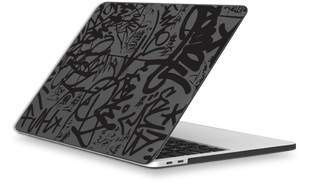 Oriental case black matte MacBook Pro 16 M1 | M2 | M3 (2021-2024) Graffiti Black (3.1) pr_0078229  in the online store Oriental Case in Kyiv from the Ukrainian brand Orientalcase ✅