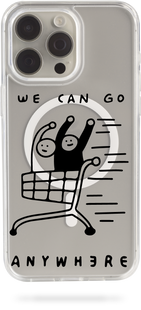 Чохол Oriental case iPhone 14 pro max прозорий MagSafe We Can Go Anywhere Black (13.29) pr_0047720  купити в інтернет-магазині Oriental Case в Києві від українського бренду Orientalcase ✅