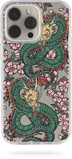 Oriental case iPhone 13 mini transparent plastic ROCK case Dragons Animals With Flowers (5.2) pr_0062022  in the online store Oriental Case in Kyiv from the Ukrainian brand Orientalcase ✅