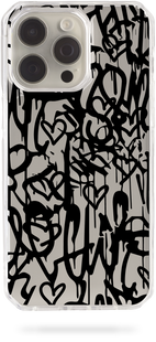 Чохол Oriental case iPhone 13 прозорий пластиковий EVO Graffiti Love 3.0 Black (3.4) pr_0055816  купити в інтернет-магазині Oriental Case в Києві від українського бренду Orientalcase ✅