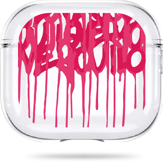 Oriental case transparent silicone case for AirPods 4 Graffiti Spring Pink (3.6) pr_0076501  in the online store Oriental Case in Kyiv from the Ukrainian brand Orientalcase ✅