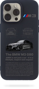 Чохол Oriental case iPhone 14 pro max чорний силіконовий BMW M3 (33.2) pr_0048321  купити в інтернет-магазині Oriental Case в Києві від українського бренду Orientalcase ✅