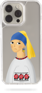 Чохол Oriental case iPhone 15 прозорий пластиковий EVO Teplo.v Divchyna (19.65) pr_0045747  купити в інтернет-магазині Oriental Case в Києві від українського бренду Orientalcase ✅