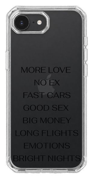 Oriental case iPhone 16e / 17e transparent plastic EVO case MORE LOVE Black (12.10) pr_0074824_16e17e in the online store Oriental Case in Kyiv from the Ukrainian brand Orientalcase ✅