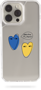 Чохол Oriental case iPhone 16 Pro прозорий пластиковий EVO Stepanova Hearts (19.33) pr_0073308  купити в інтернет-магазині Oriental Case в Києві від українського бренду Orientalcase ✅