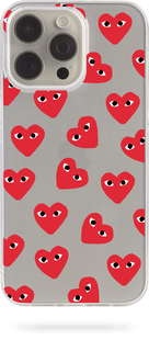 Oriental case iPhone XR transparent silicone case Hearts Play (6.10) pr_0068413  in the online store Oriental Case in Kyiv from the Ukrainian brand Orientalcase ✅