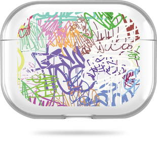 Чохол Oriental case прозорий силіконовий для AirPods Pro 2 Graffiti Color (3.3) pr_0065927  купити в інтернет-магазині Oriental Case в Києві від українського бренду Orientalcase ✅