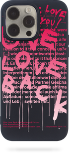 Oriental case iPhone 14 pro max black silicone case Give Love Back 2.0 Pink (13.23) pr_0048225  in the online store Oriental Case in Kyiv from the Ukrainian brand Orientalcase ✅