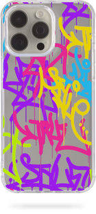 Oriental case iPhone 15 pro max transparent silicone shockproof case Graffiti Color 2.0 (3.5) pr_0040048  in the online store Oriental Case in Kyiv from the Ukrainian brand Orientalcase ✅