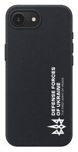 Oriental case iPhone 16e / 17e black silicone case Defence Forces Of Ukraine White (30.4) pr_0075726_16e17e in the online store Oriental Case in Kyiv from the Ukrainian brand Orientalcase ✅