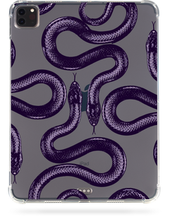 Oriental case iPad Pro 13 (2024) transparent shockproof case Snakes Twise Deep Purple (8.12.2) pr_0066887  in the online store Oriental Case in Kyiv from the Ukrainian brand Orientalcase ✅