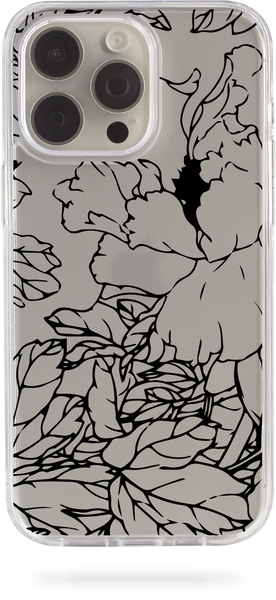 Чохол Oriental case iPhone 13 прозорий пластиковий ROCK Flowers Graphic Black (1.9) pr_0056499  купити в інтернет-магазині Oriental Case в Києві від українського бренду Orientalcase ✅