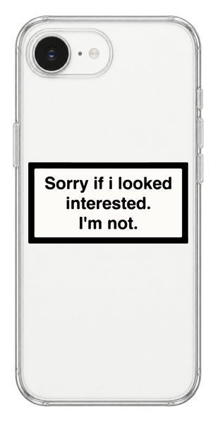 Чохол Oriental case iPhone 16e / 17e прозорий пластиковий ROCK Sorry If I Looked (10.3) pr_0075526_16e17e купити в інтернет-магазині Oriental Case в Києві від українського бренду Orientalcase ✅