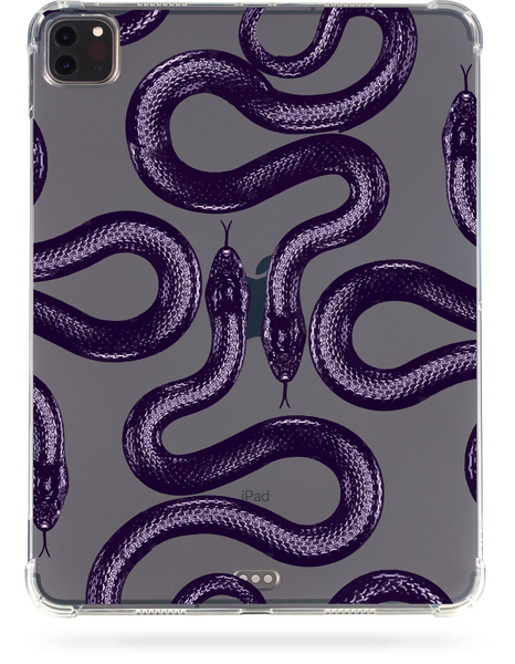 Oriental case iPad Pro 13 (2024) transparent shockproof case Snakes Twise Deep Purple (8.12.2) pr_0066887  in the online store Oriental Case in Kyiv from the Ukrainian brand Orientalcase ✅