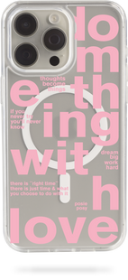 Oriental case iPhone 13 mini transparent MagSafe case With Love Pink (11.37) pr_0061670  in the online store Oriental Case in Kyiv from the Ukrainian brand Orientalcase ✅