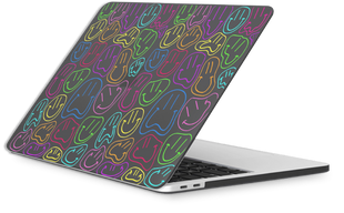 Чохол Oriental case чорний матовий MacBook Pro 15 (2012-2015) Smiles Colorful 2.0 (2.2) pr_0065460  купити в інтернет-магазині Oriental Case в Києві від українського бренду Orientalcase ✅