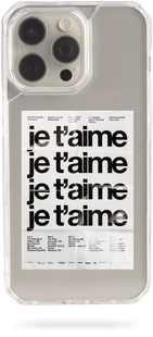 Oriental case iPhone 16 Pro transparent plastic EVO case Je Taime Black (10.14) pr_0073126  in the online store Oriental Case in Kyiv from the Ukrainian brand Orientalcase ✅