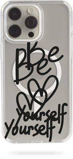 Oriental case iPhone 16 Pro transparent MagSafe case Be Yourself Black (17.3) pr_0073494  in the online store Oriental Case in Kyiv from the Ukrainian brand Orientalcase ✅
