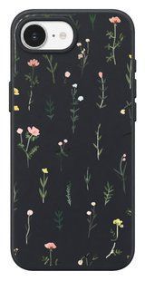 Oriental case iPhone 16e / 17e black silicone case Flowers Small (1.1) pr_0075739_16e17e in the online store Oriental Case in Kyiv from the Ukrainian brand Orientalcase ✅