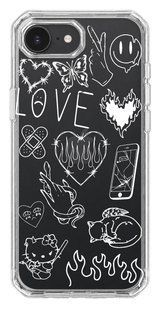 Oriental case iPhone 16e / 17e transparent plastic EVO case Tattoo White (6.15) pr_0074978_16e17e in the online store Oriental Case in Kyiv from the Ukrainian brand Orientalcase ✅
