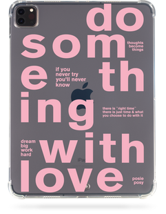 Oriental case iPad Pro 12.9 (2022/2021/2020/2018) transparent case (with Pencil holder) With Love Pink (11.37) pr_0066839  in the online store Oriental Case in Kyiv from the Ukrainian brand Orientalcase ✅